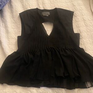 Anthropologie Black Sleeveless Blouse